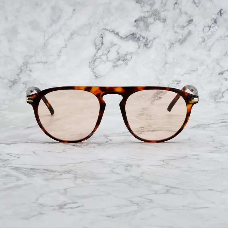 CARTER TORTOISE Tinted Sunglasses | Tortoise | Peach Shades | Explicit Poets Sunglasses