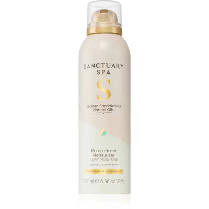 Sanctuary Spa Golden Sandalwood ενυδατικός αφρός με θρεπτικό αποτέλεσμα 200 ml