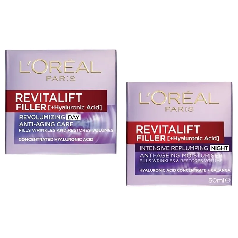 L'Oreal Paris Promo Revitalift Filler Night Cream 50ml & Revitalift Filler Day Cream 50ml