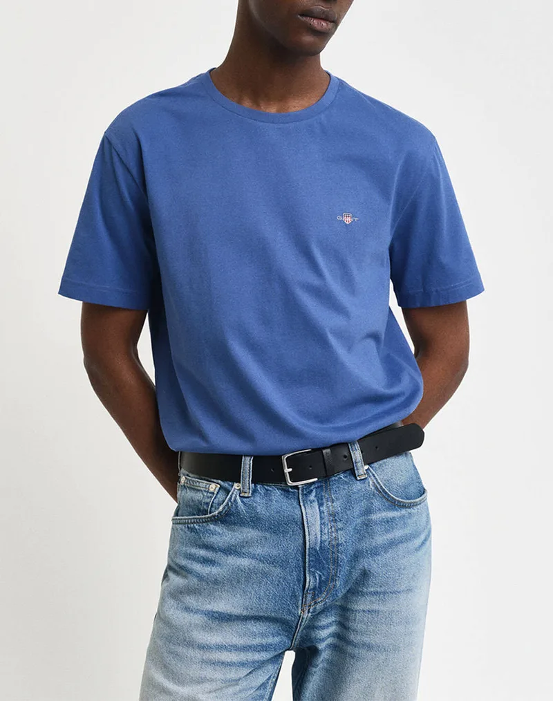 GANT ΜΠΛΟΥΖΑ ΚΜ REG SHIELD SS T-SHIRT 3G2003184-442 Blue