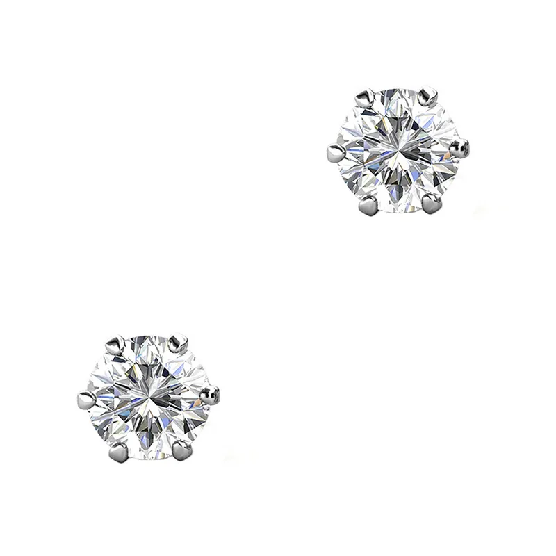 Σκουλαρίκια με Moissanite Diamonds από Ασήμι SK3772