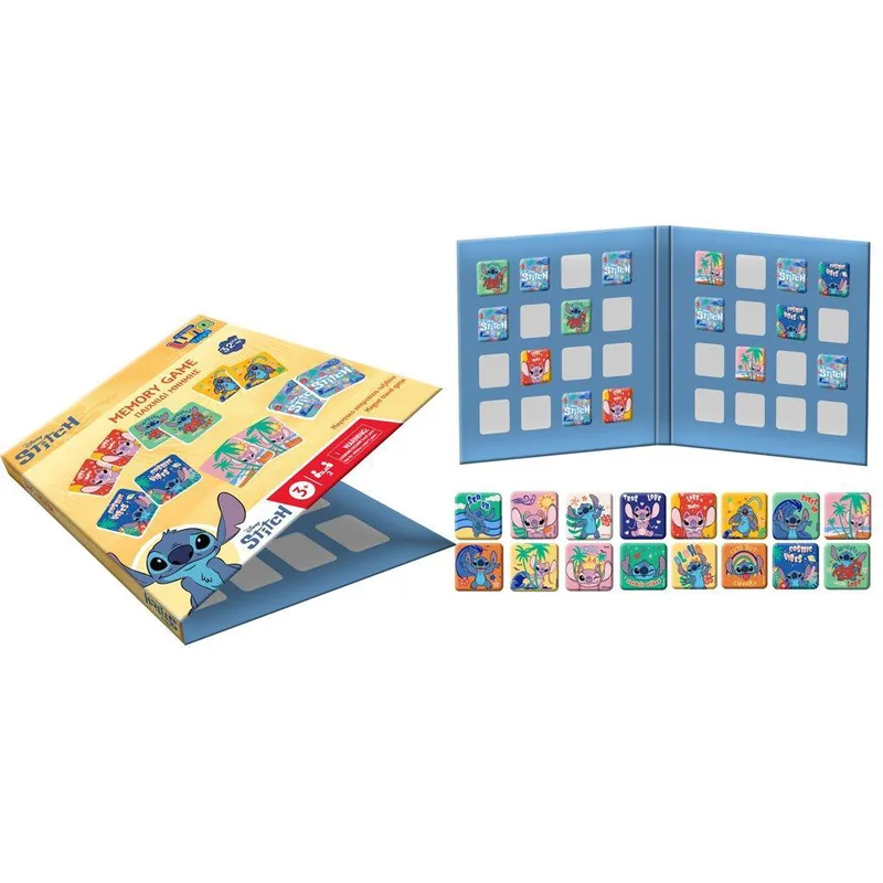 Επιτραπέζιο Μαγνητικό Παιχνίδι Μνήμης Disney Stitch 17,5x17,5x20 εκ.