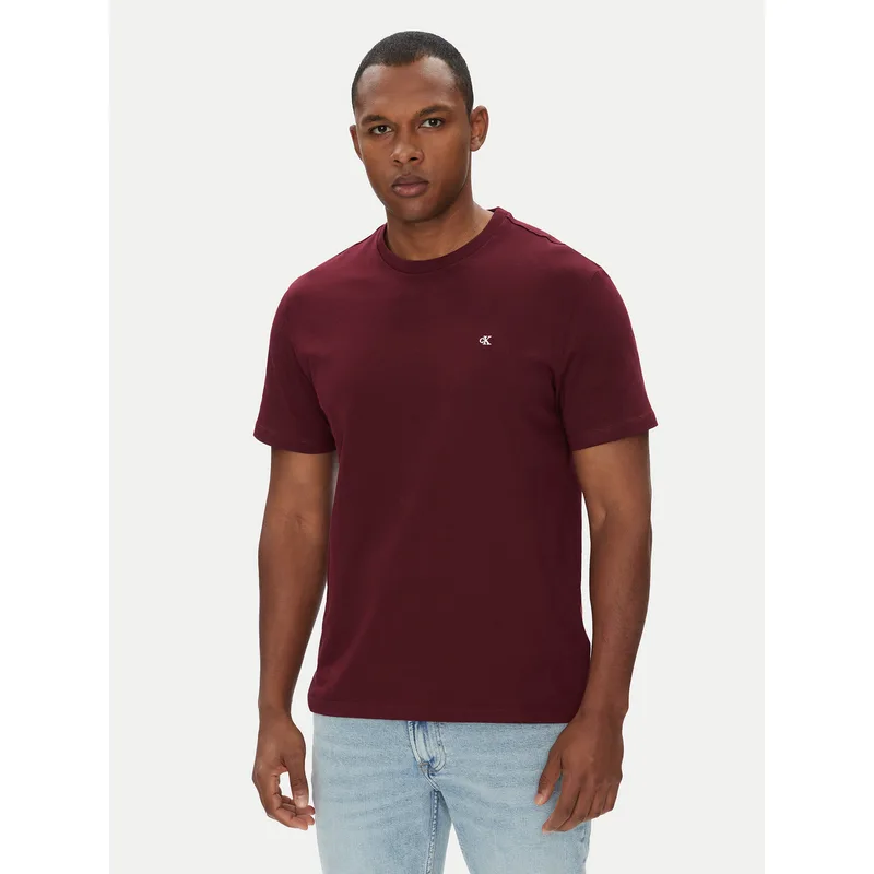 Calvin Klein Jeans T-Shirt LV040HM265 Μπορντό Regular Fit