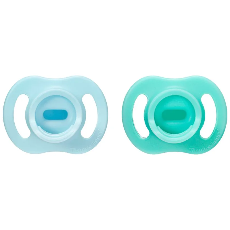 Tommee Tippee Ultra Light Stay Put Orthodontic Silicone Soother 0-6m+ Ορθοδοντικές Πιπίλες Σιλικόνης για Τέλεια Εφαρμογή & Απαλή Αίσθηση 2 Τεμάχια - Γαλάζιο / Τιρκουάζ