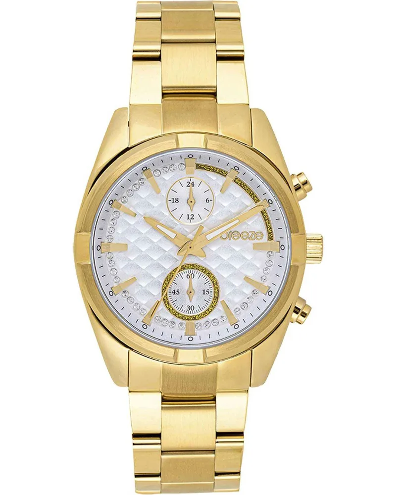 BREEZE Starlight Chronograph - 212501.1, Χρυσό case with Stainless Steel Bracelet