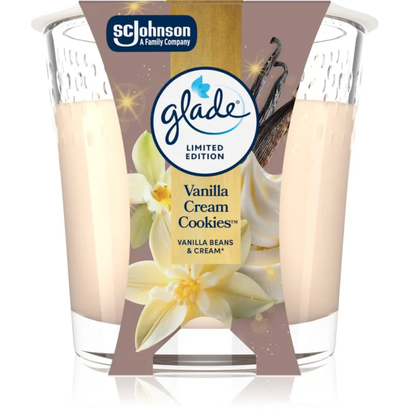 GLADE Vanilla Cream Cookies αρωματικό κερί 112 γρ