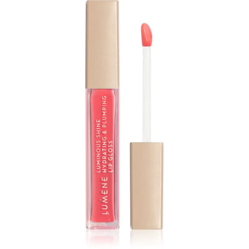 Lumene Luminous Shine ενυδατικό λιπ γκλος απόχρωση 4 Peach Ροζ 5 ml