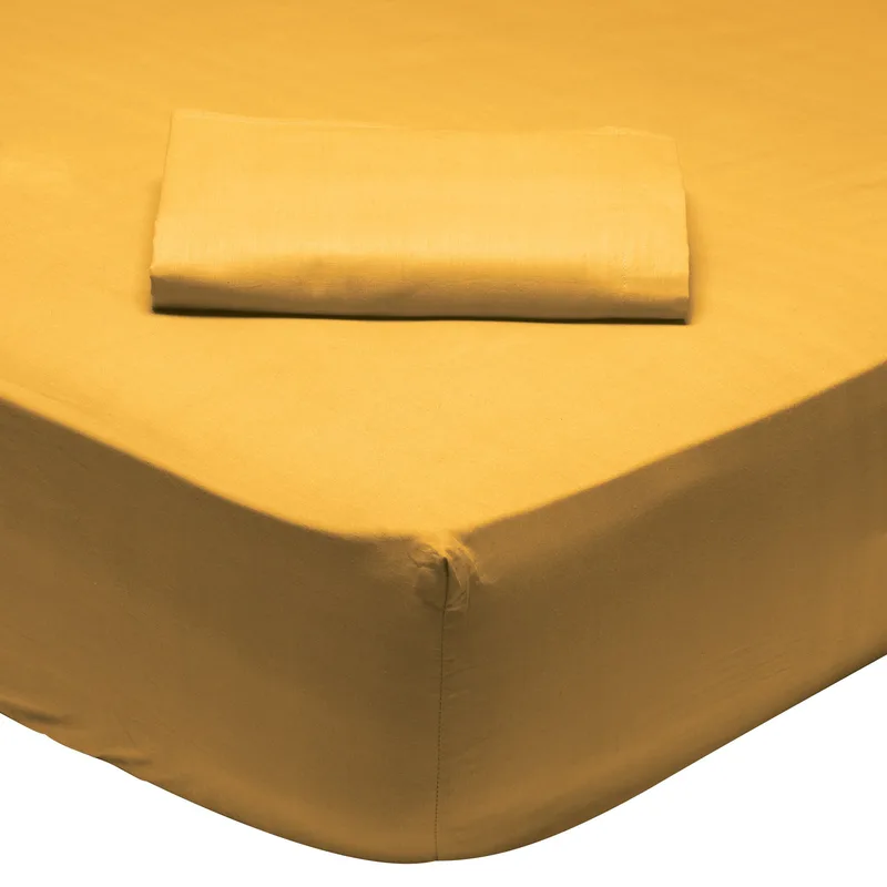 Σεντόνι Υπέρδιπλο με Λάστιχο Das Home 1019 Mustard 160x200+35