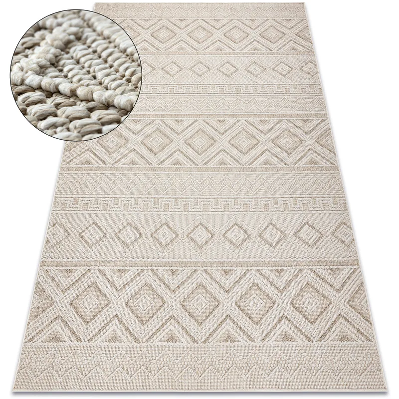 Χαλιά Rugsx Μοκέτα JERSEY 19234 μπεζ - ρόμβουϠ160x220 cm