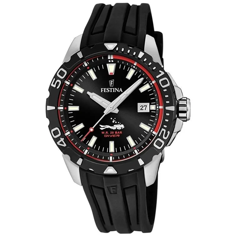 FESTINA Diver Black Rubber Strap F20462-2