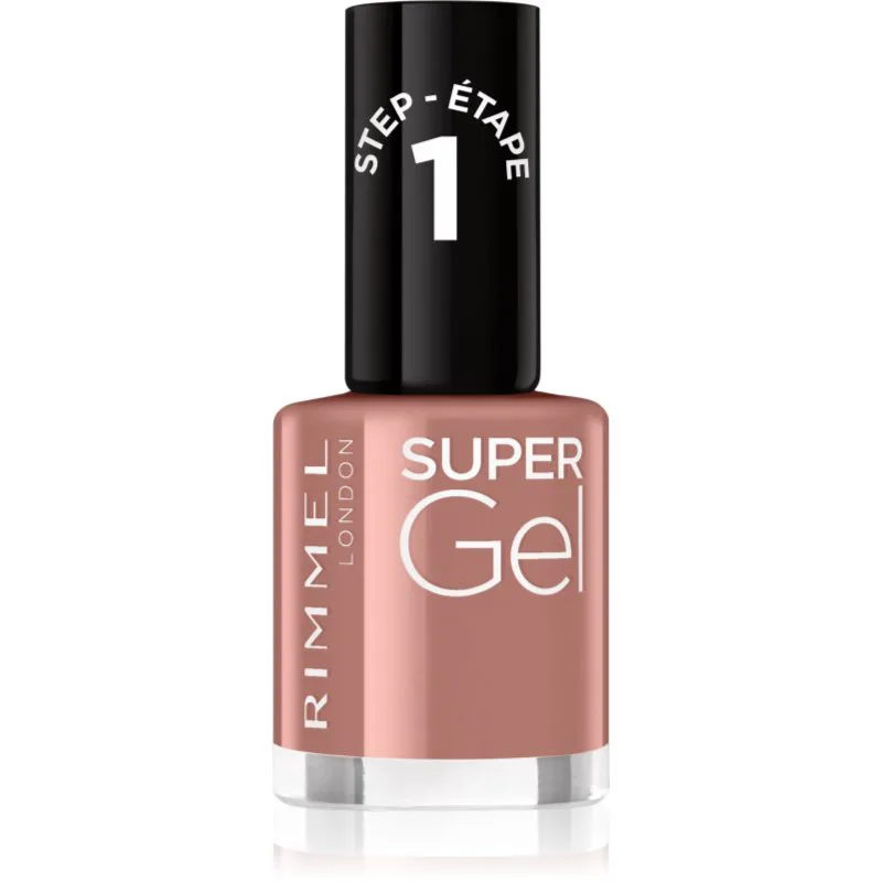 Rimmel Super Gel τζελ βερνίκι νυχιών χωρίς τη χρήση των UV/LED λαμπτήρων απόχρωση 033 R&B Rose 12 μλ