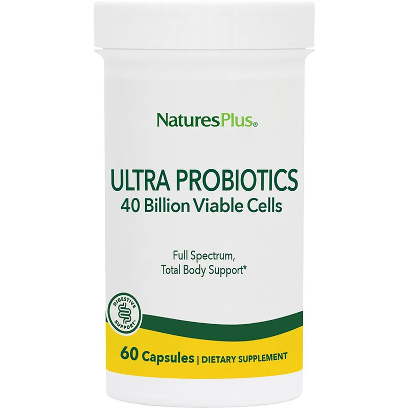 Natures Plus Ultra Probiotics Συμπλήρωμα Διατροφής Προβιοτικών & Πρεβιοτικών για τη Διατήρηση της Υγείας του Γαστροπεπτικού Συστήματος 60caps