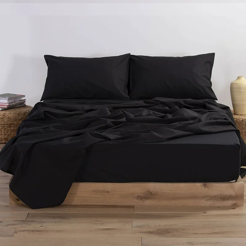 Σεντόνι Μεμονωμένο Ημίδιπλο 120x200+30 Nef Nef Basic 1136-Black Με Λάστιχο (120x200+30)