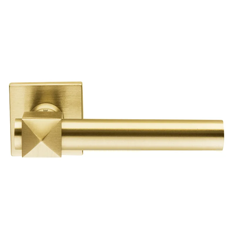 Πόμολα Πόρτας ILAVIO Χειρολαβές με ροζέτα 406 Brass Mat (Ζεύγος(εσωτερικής πόρτας με Κλείστρο W/C))