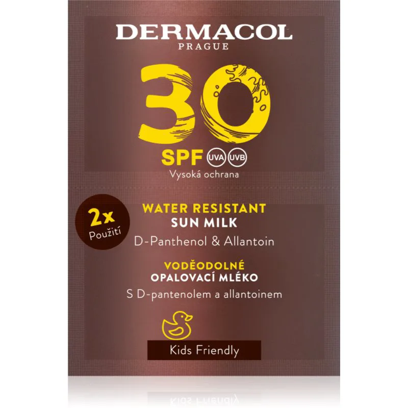 Dermacol Sun Water Resistant αδιάβροχο αντηλιακό γάλα SPF 30 2x15 ml