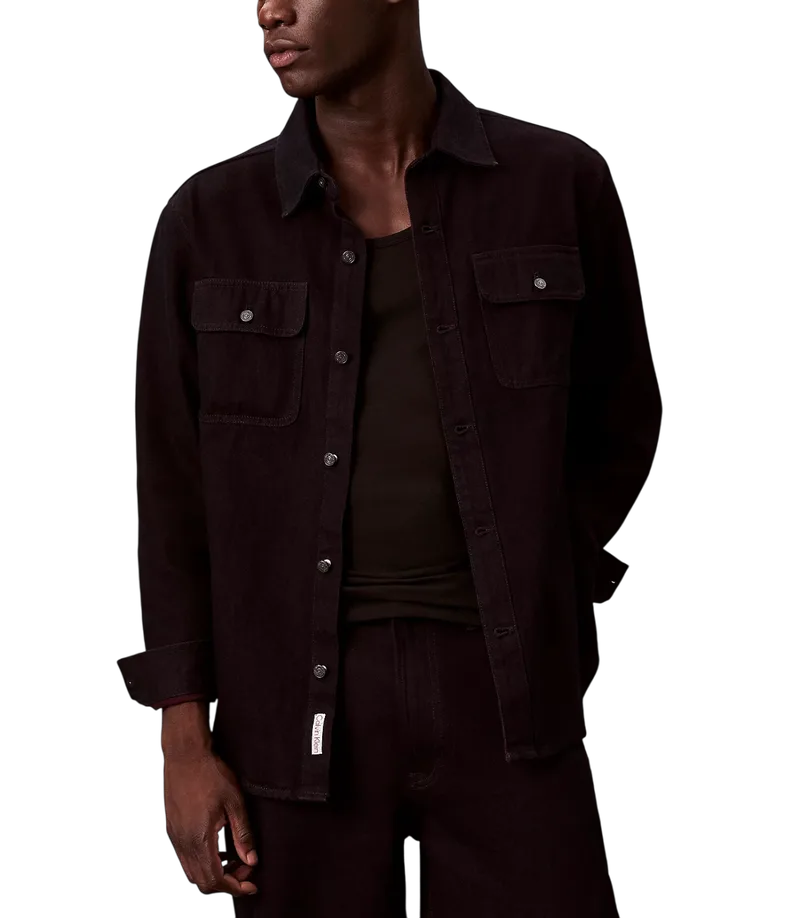 Ανδρικό 90s Merlot Overshirt Μαύρο Calvin Klein LV04RD744G-01D