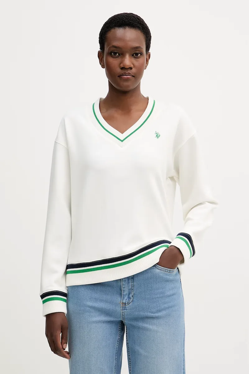 U.S. Polo Assn. μπλούζα γυναικεία με βισκόζη V Neck