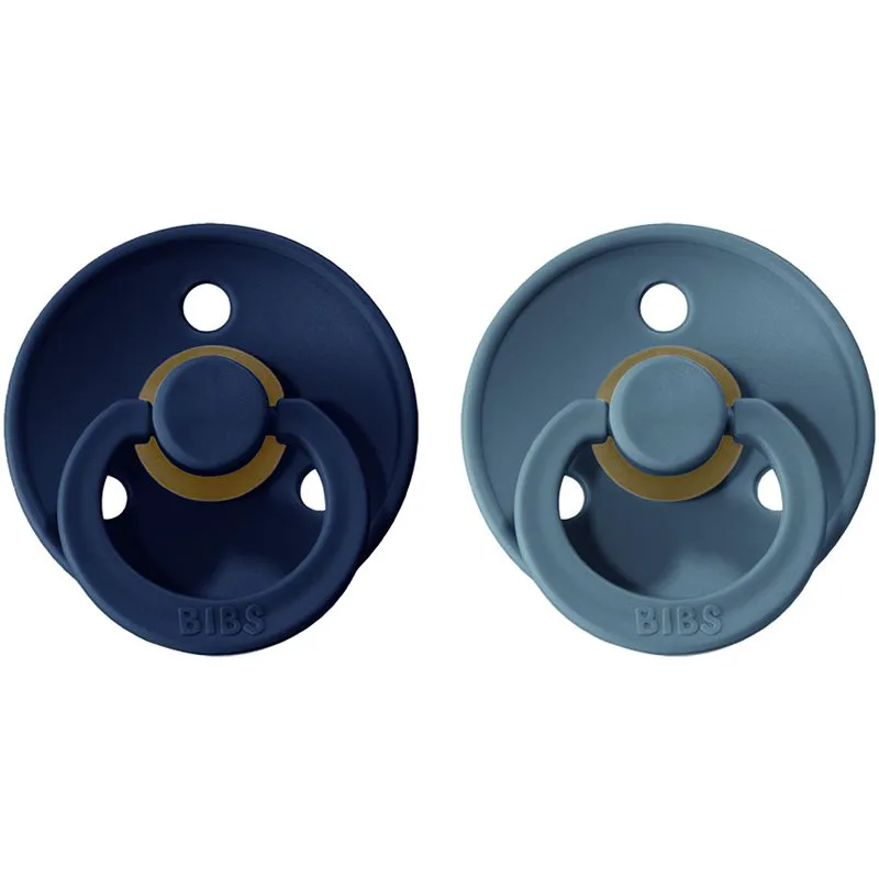 BIBS Colour Natural Rubber Size 2: 6+ months πιπίλα Deep Space / Petrol 2 τμχ