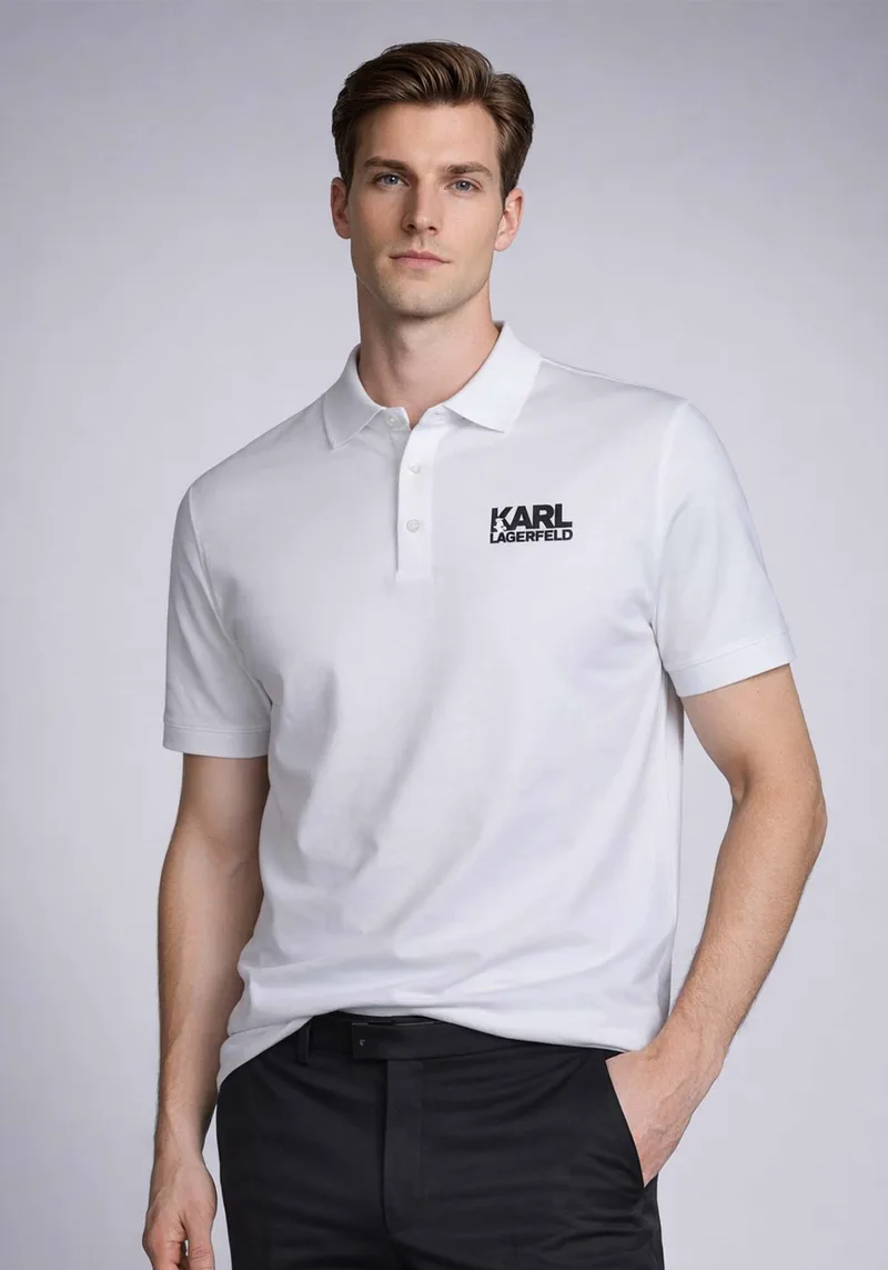 Karl Lagerfeld Polo Μπλούζα NOS- 745780 500235 10 White