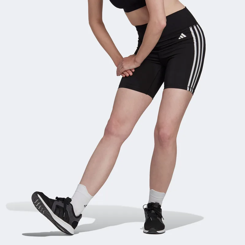 ADIDAS TRAINING ESSENTIALS 3-STRIPES HIGH WAISTED TIGHTS ΜΑΥΡΟ