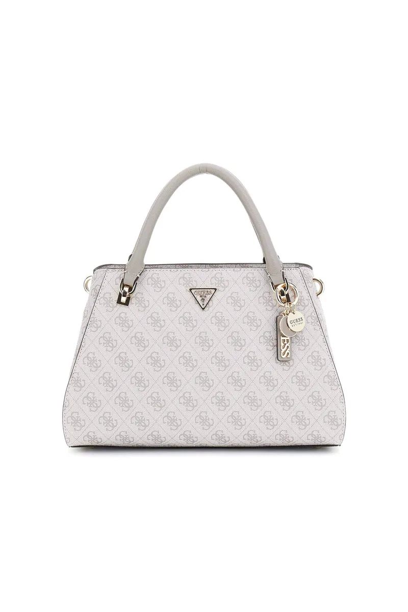 Guess γυναικεία τσάντα χειρός με all-over logo print "Aldina" - HWBG9672070 Μπεζ