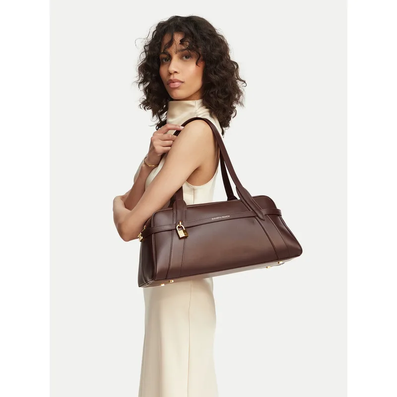 Τσάντα Elisabetta Franchi BS-31N-62E2-V1000 Σκούρο καφέ