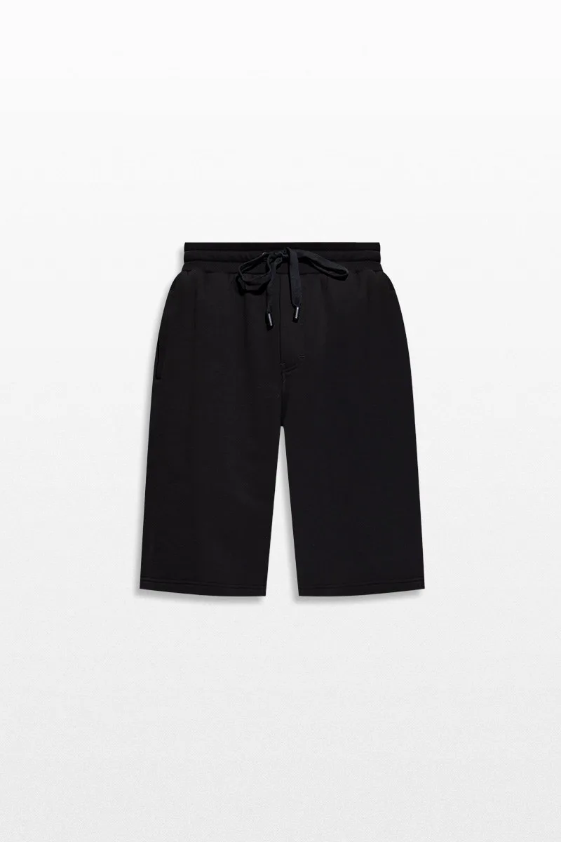 DOLCE&GABBANA Ανδρικό Μαύρο Cotton Shorts with Embossed Logo