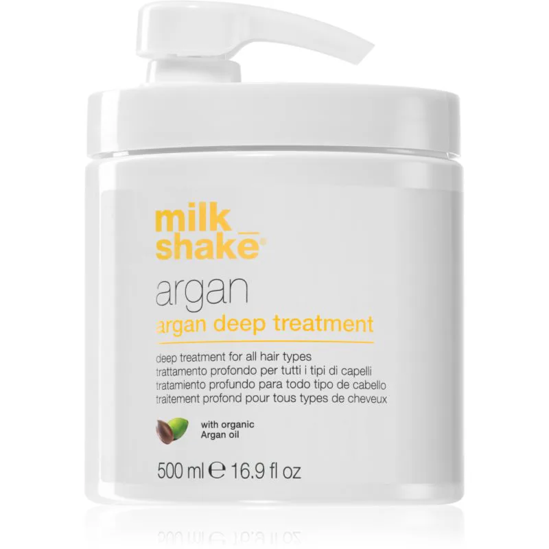 milk_shake® Argan Oil Deep Treatment ελαιώδης φροντίδα για όλους τους τύπους μαλλιών 500 ml