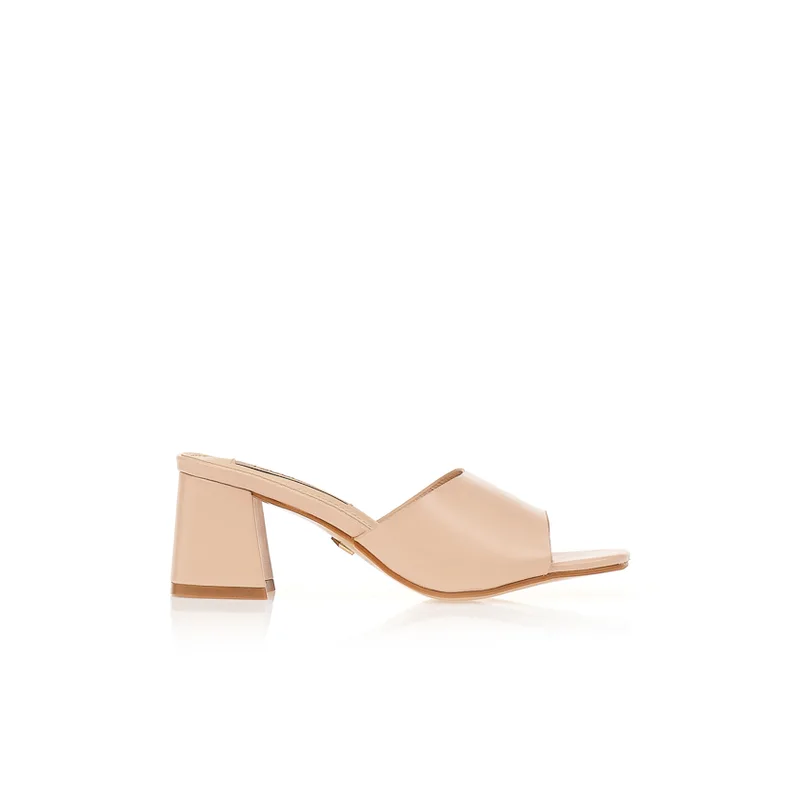 Mules TSOUKALAS nude δερματίνη NUDE