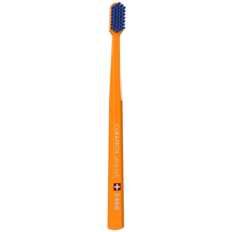 Curaprox CS 5460 Ultra Soft Οδοντόβουρτσα με Εξαιρετικά Απαλές & Ανθεκτικές Τρίχες Curen για Αποτελεσματικό Καθαρισμό 1 Τεμάχιο - Πορτοκαλί/ Μπλε