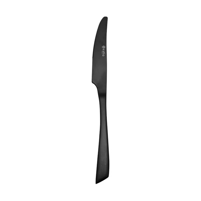 Μαχαίρι Φαγητού Ανοξείδωτο 18/0 Edge Black Matt Estia 01-29128 (Σετ 6 Τεμάχια) (Υλικό: Ανοξείδωτο, Μέγεθος: Μεμονωμένο) - estia - 01-29128