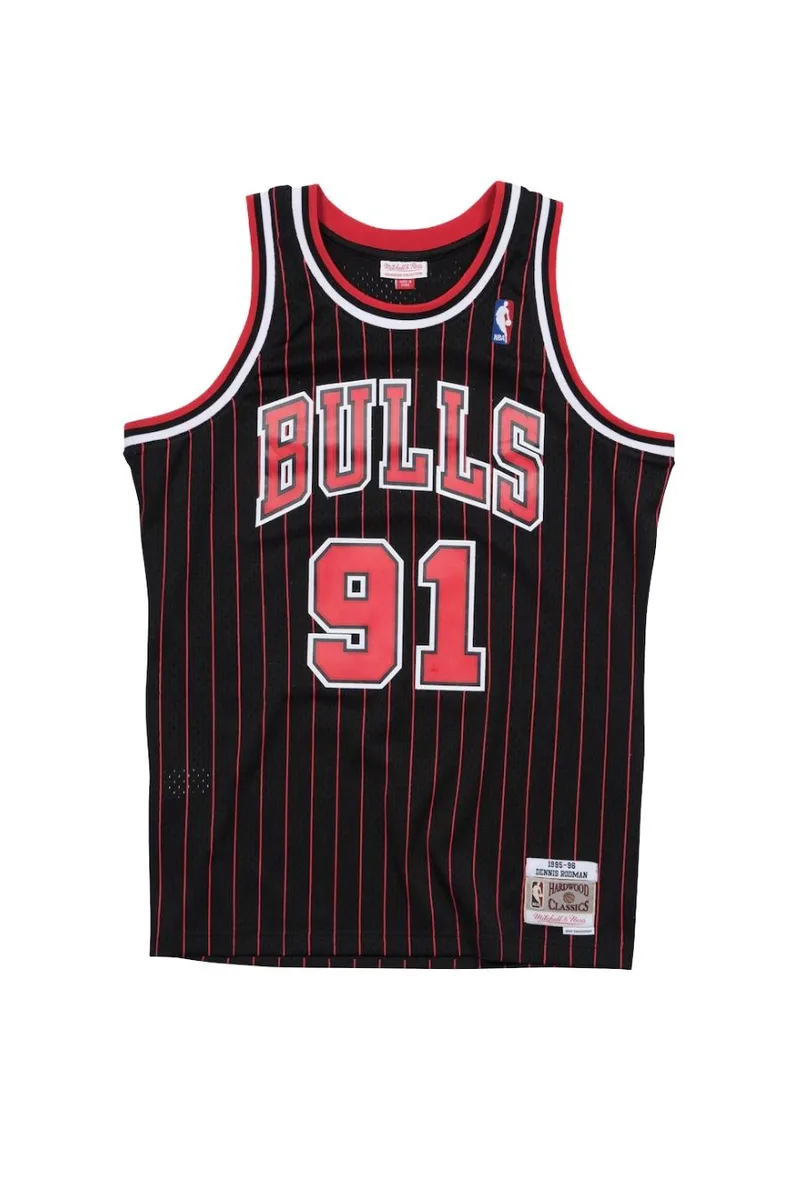 Mitchell & Ness Bulls Jersey Dennis Rodman 1995 - Μαύρο-SMJYGS18150-CBUBLCK95DRD-BLACK