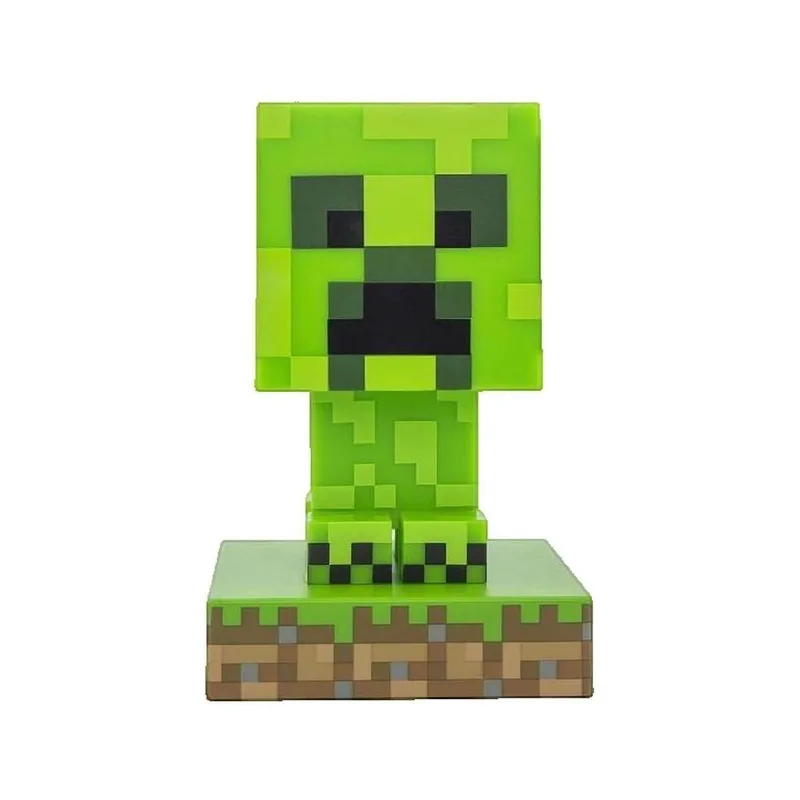Αγαλματίδια και Craft Lampe à poser Minecraft Creeper Icon Light V2 verte