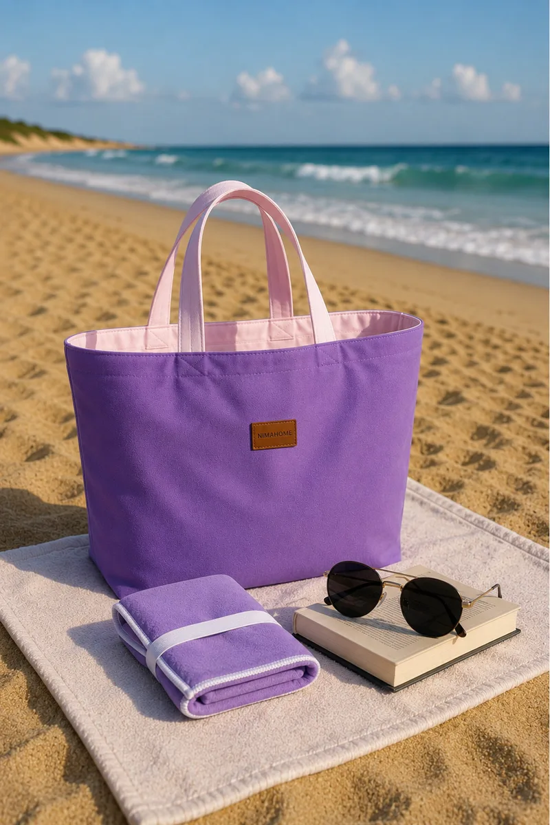 Τσαντα Θαλασσης Δυο Οψεων Riva Purple/Pink Nima 54x0x37cm Μονόχρωμο
