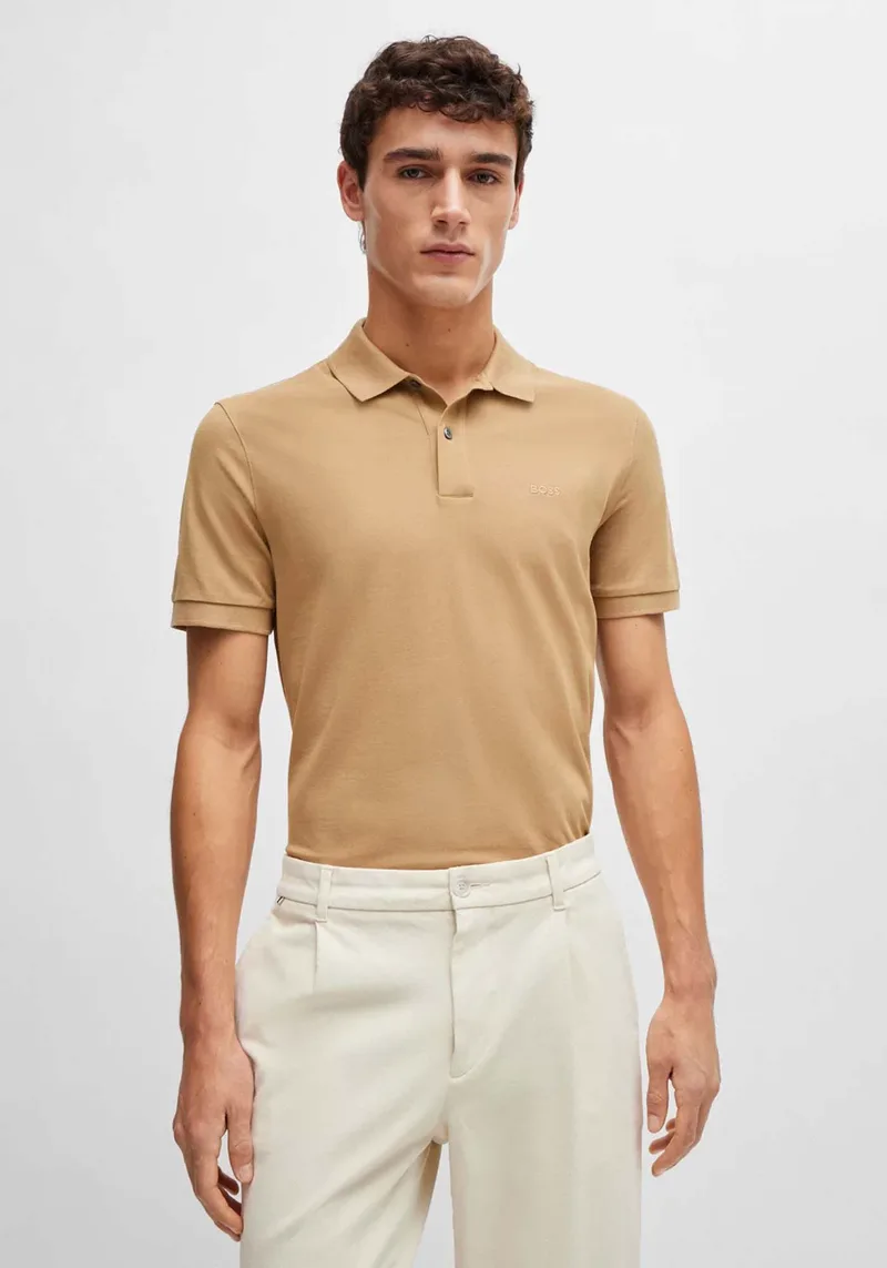 BOSS Κοντομάνικη Piqué Polo της σειράς Pallas - 50468301 260 Medium Μπεζ