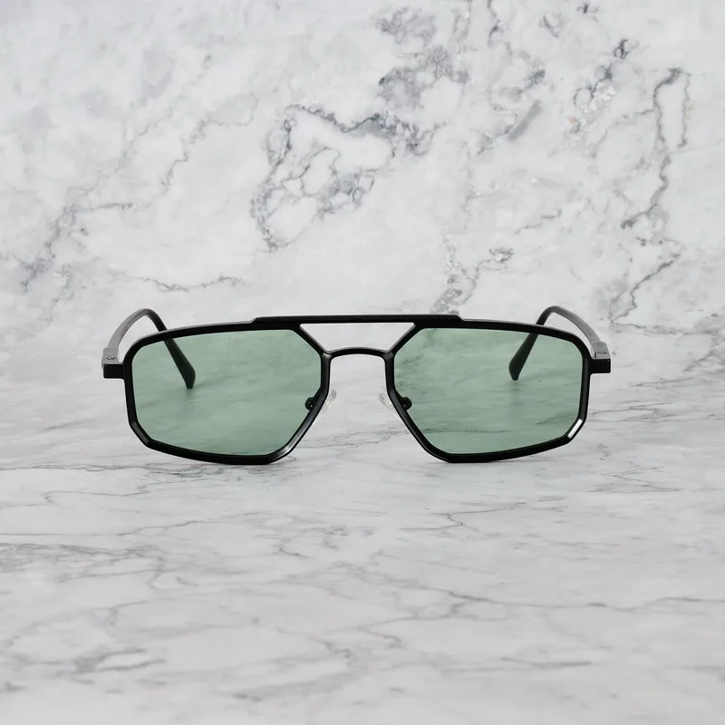 PABLO 6EP15M - PABLO - MATT BLACK - LIGHT GREEN Sunglasses | Matt Black | Light Green Shades | Explicit Poets Sunglasses