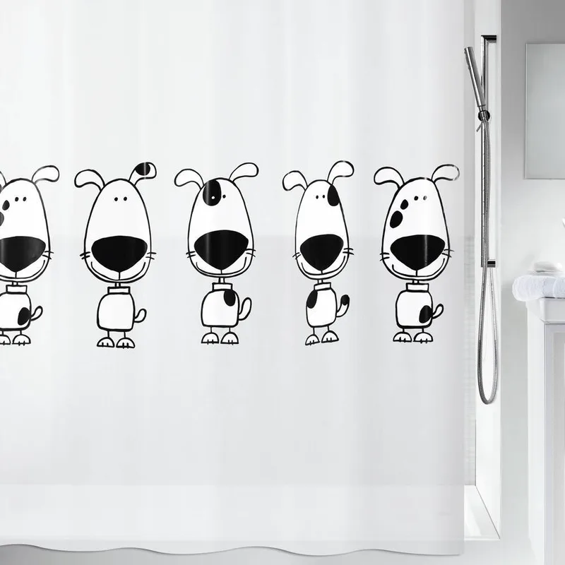 KOYΡΤΙΝΑ ΜΠΑΝΙΟΥ SPIRELLA BEAGLE ΠΛΑΣΤΙΚΟ 180Χ200CM
