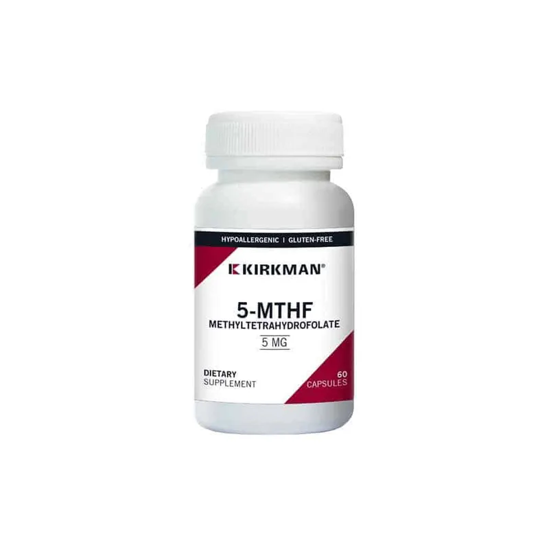 Kirkman 5-MTHF (Methyltetrahydrofolate) 5mg (60caps)