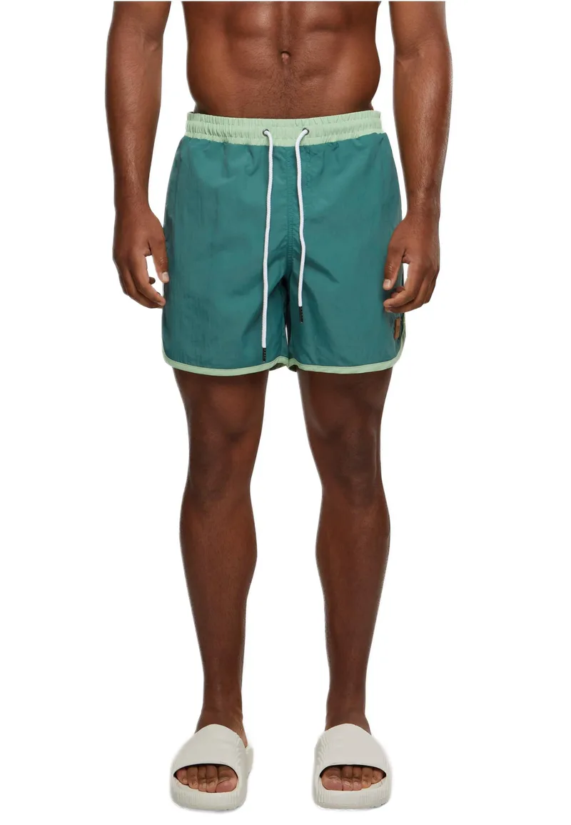 Ανδρικό Μαγιό Retro Swimshorts TB2050 Urban Classics Paleleaf/Vintagregreen