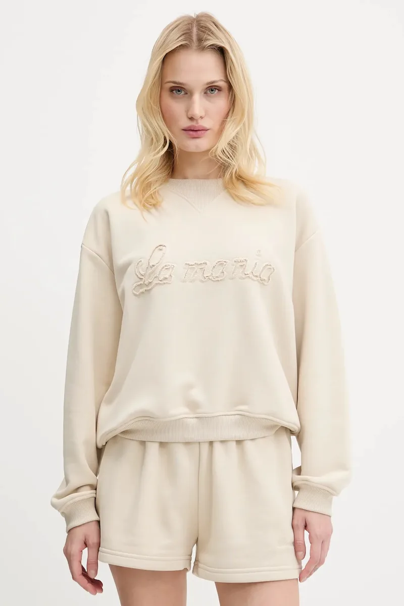La Mania Μπλούζα oversize γυναικεία με βαμβάκι