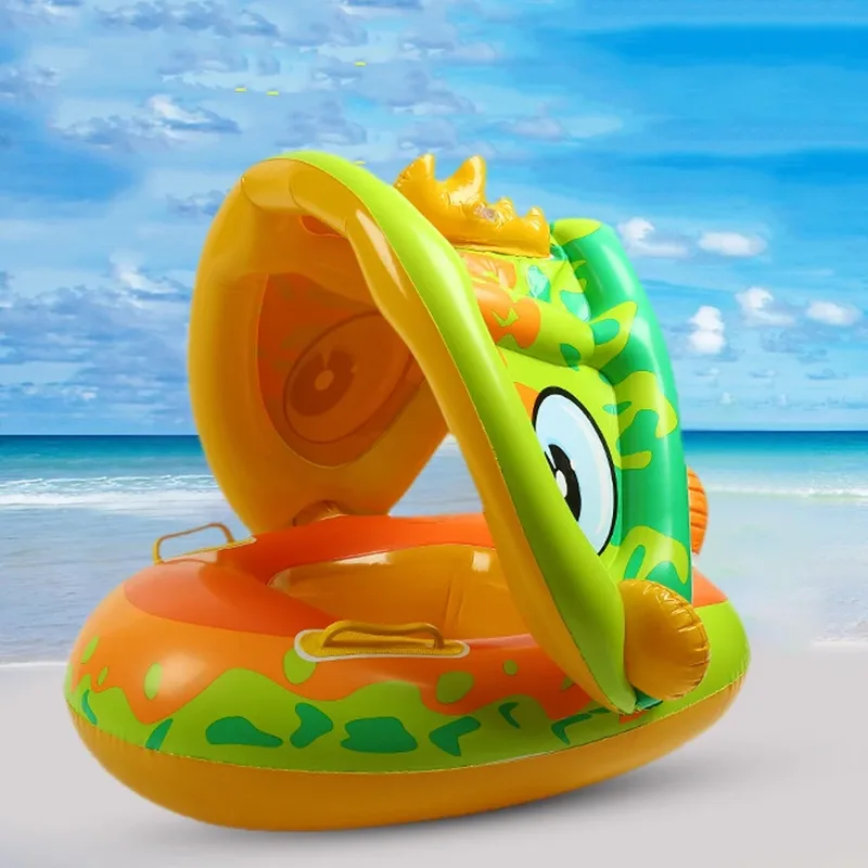 Σωσίβιο Swimtrainer με Μήκος 70εκ. και Σκίαστρο Δεινόσαυρος