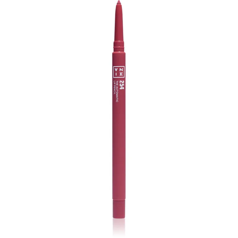 3INA The Automatic Lip Pencil μολύβι περιγράμματος για τα χείλη απόχρωση 254 - Red pink 0.35 γρ