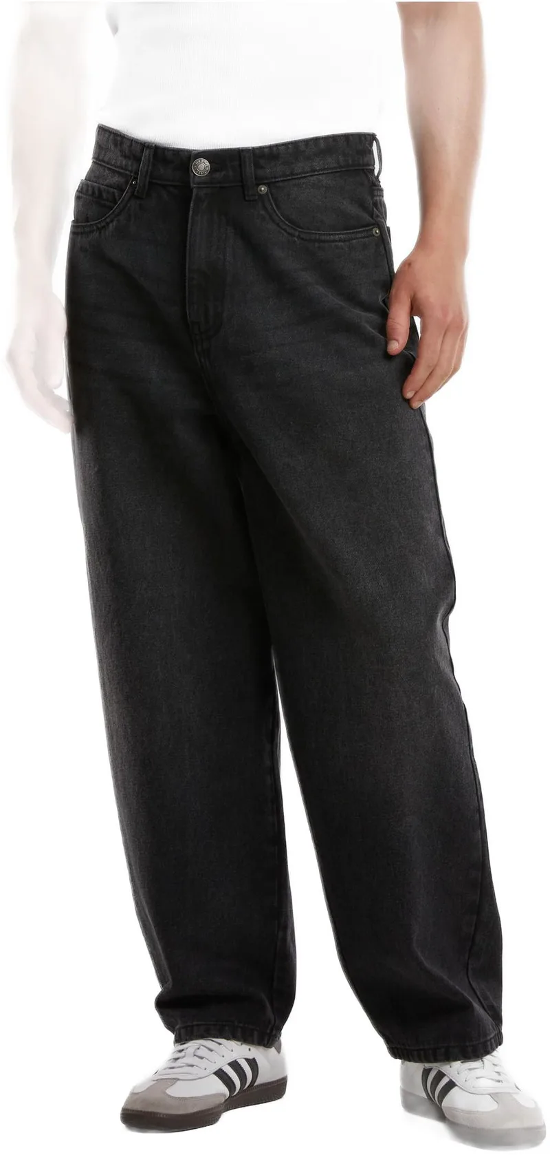Tapered Heavy Ounce Baggy Jeans Urban Classics TB6746-00709 black washed