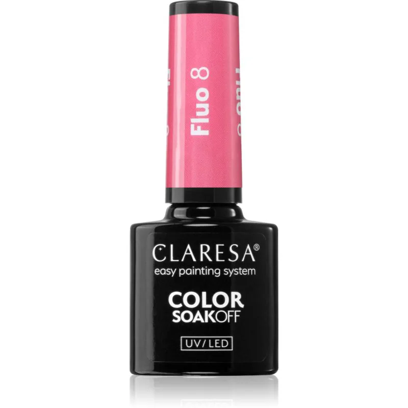 Claresa SoakOff UV/LED Color Fluo τζελ βερνίκι νυχιών απόχρωση 8 5 γρ