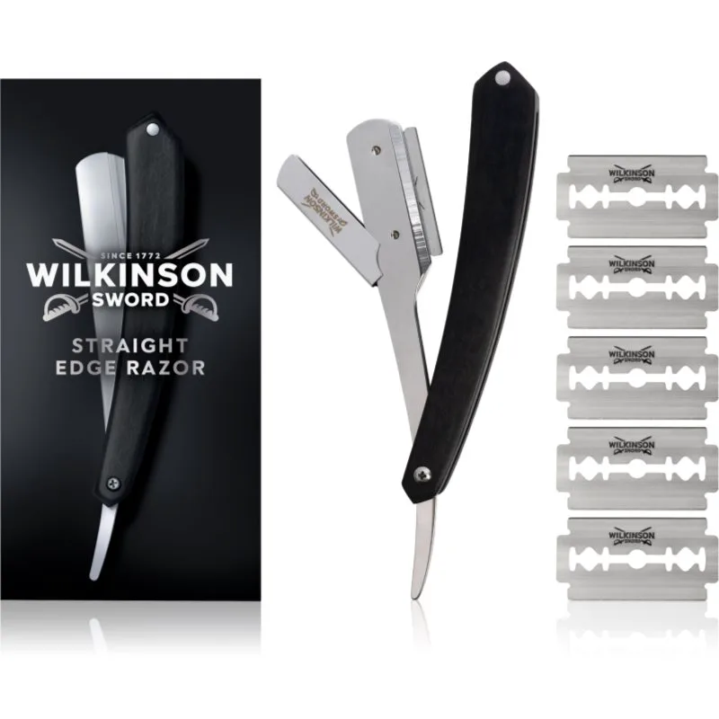 Wilkinson Sword Barber's Style Straight Edge κλασικό ξυράφι + ανταλλακτικές λεπίδες