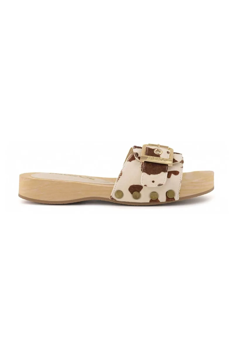 Colors Of California γυναικεία clogs με pony skin "Bayl" - HC.BAYL06 126 Καφέ