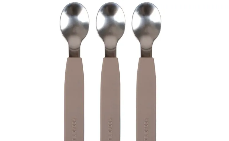 Filibabba Silicone Spoon Set – Warm Grey