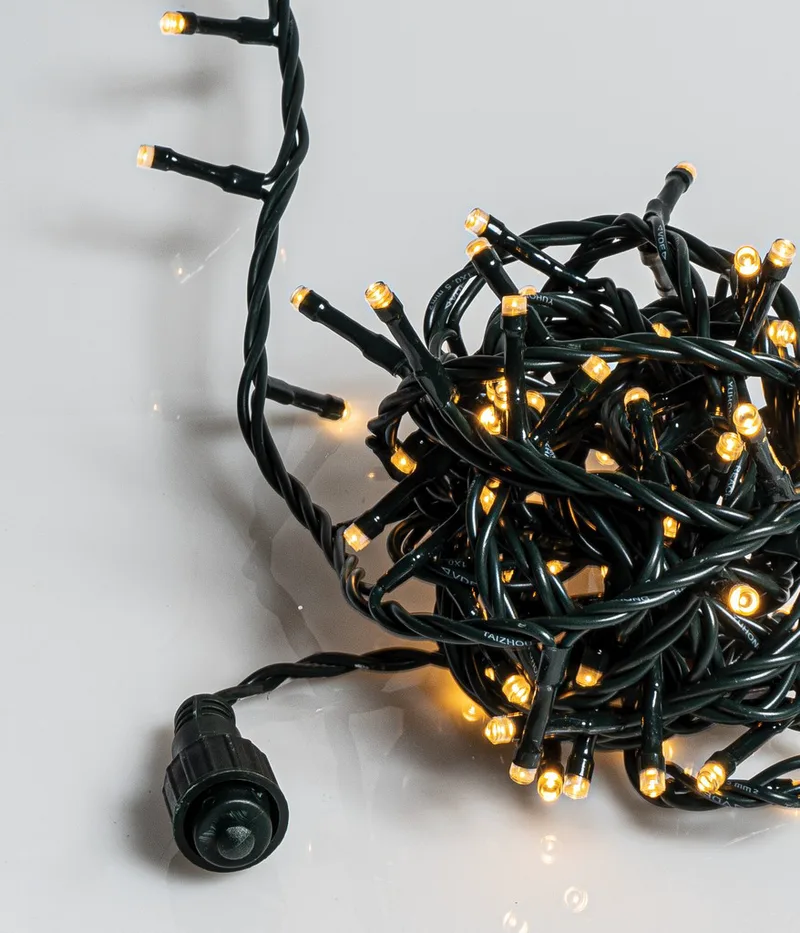 35Led Επεκτεινόμενα Λαμπάκια Με Πράσινο Καλώδιο/Θερμό Λαμπάκι 1,75 Μέτρα 60100