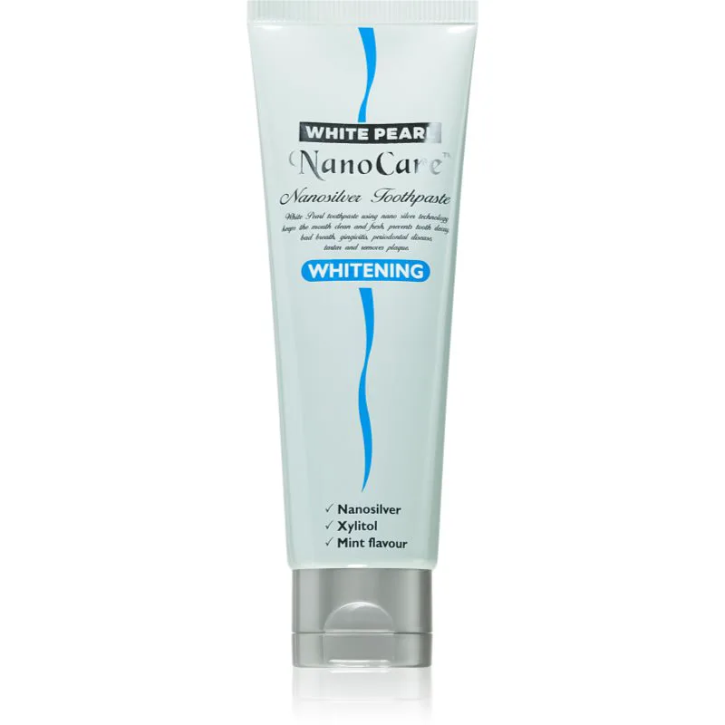 White Pearl NanoCare Whitening οδοντόκρεμα με νανοσωματίδια ασημιού κατά των κηλίδων στο σμάλτο 100 γρ
