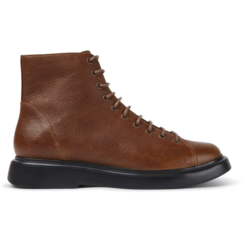 CAMPER Poligono - Μποτάκια Για Ανδρικα - Καφέ, Μέγεθος 42, Smooth leather